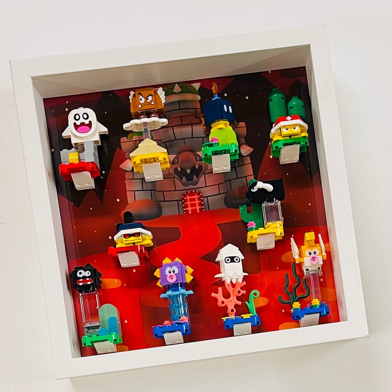 Display case Frame for Lego ® Super Mario Series 1 minifigures 27cm