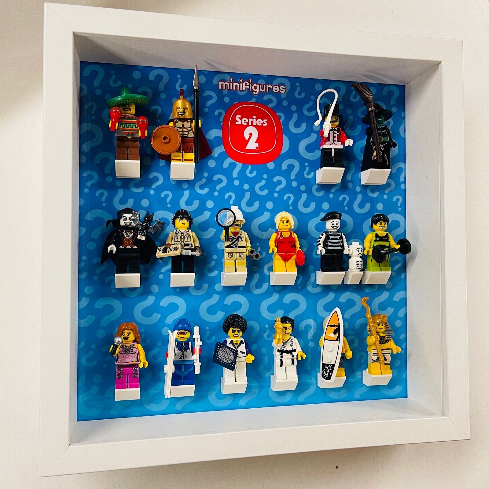 Display Frame For Lego Series 2 Minifigures 8684 No Figures 27cm