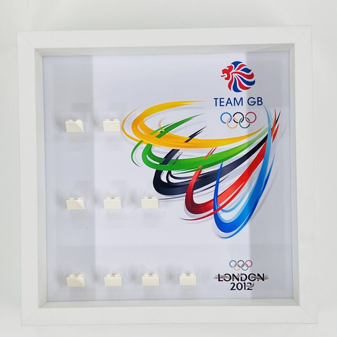 Display case Frame for Lego ® Team GB 8909 Olympics minifigures figures 27cm