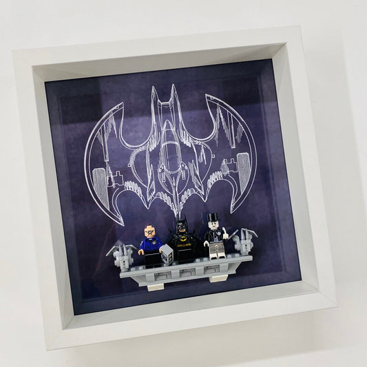 Display case Frame for Lego ® 1989 Batwing Batman minifigures 76161 27cm