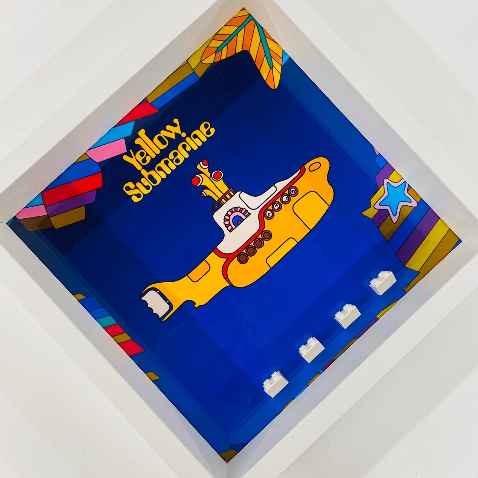 Display Frame case for Lego Beatles Yellow Submarine 21306 minifigures 27cm