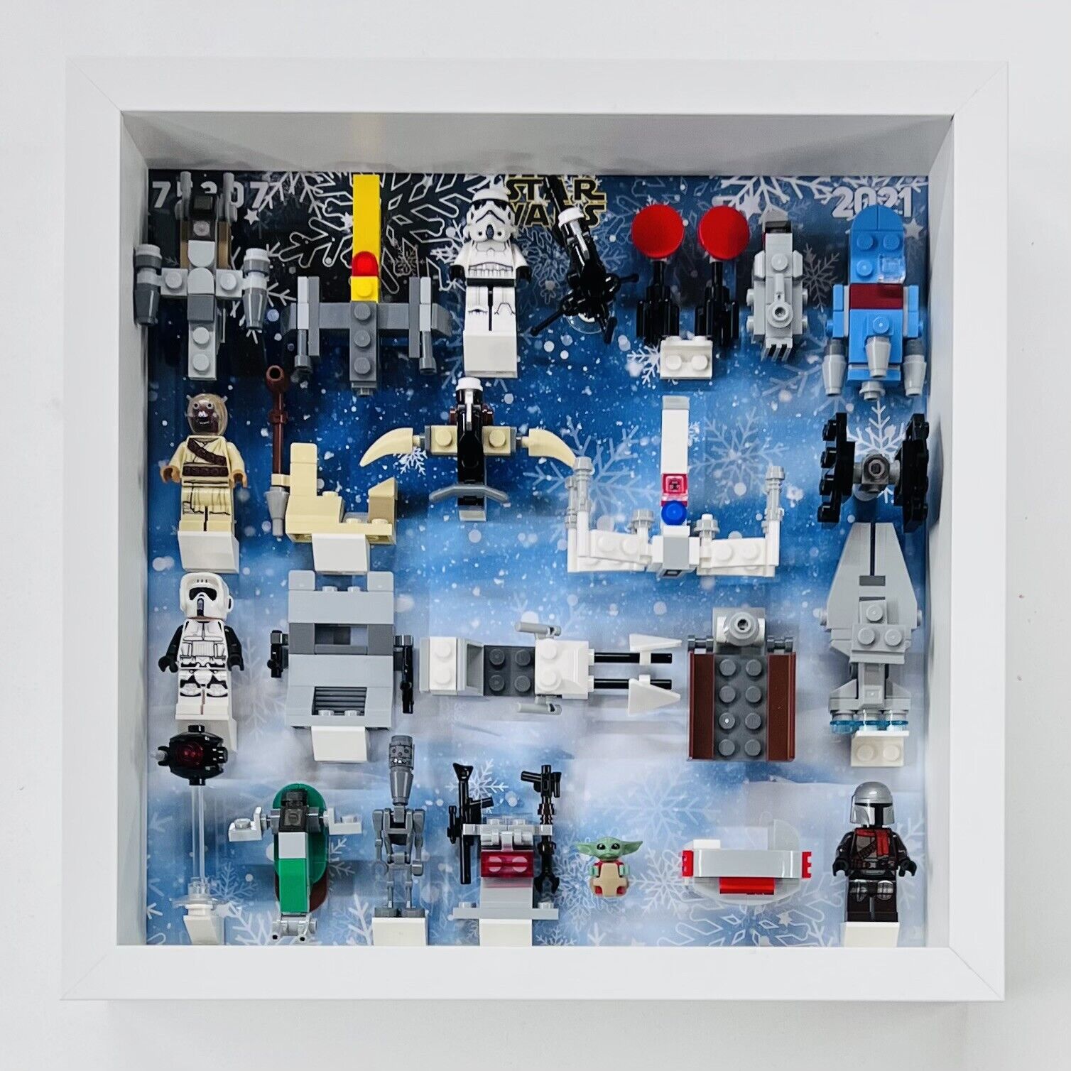 Display Frame for Lego ® Star Wars Advent Calendar 2021 minifigures 75307 27cm