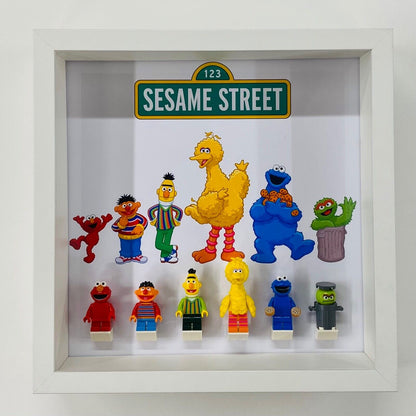 Display Frame for Lego ® Ideas 123 Sesame Street minifigures 21324 figures 27cm