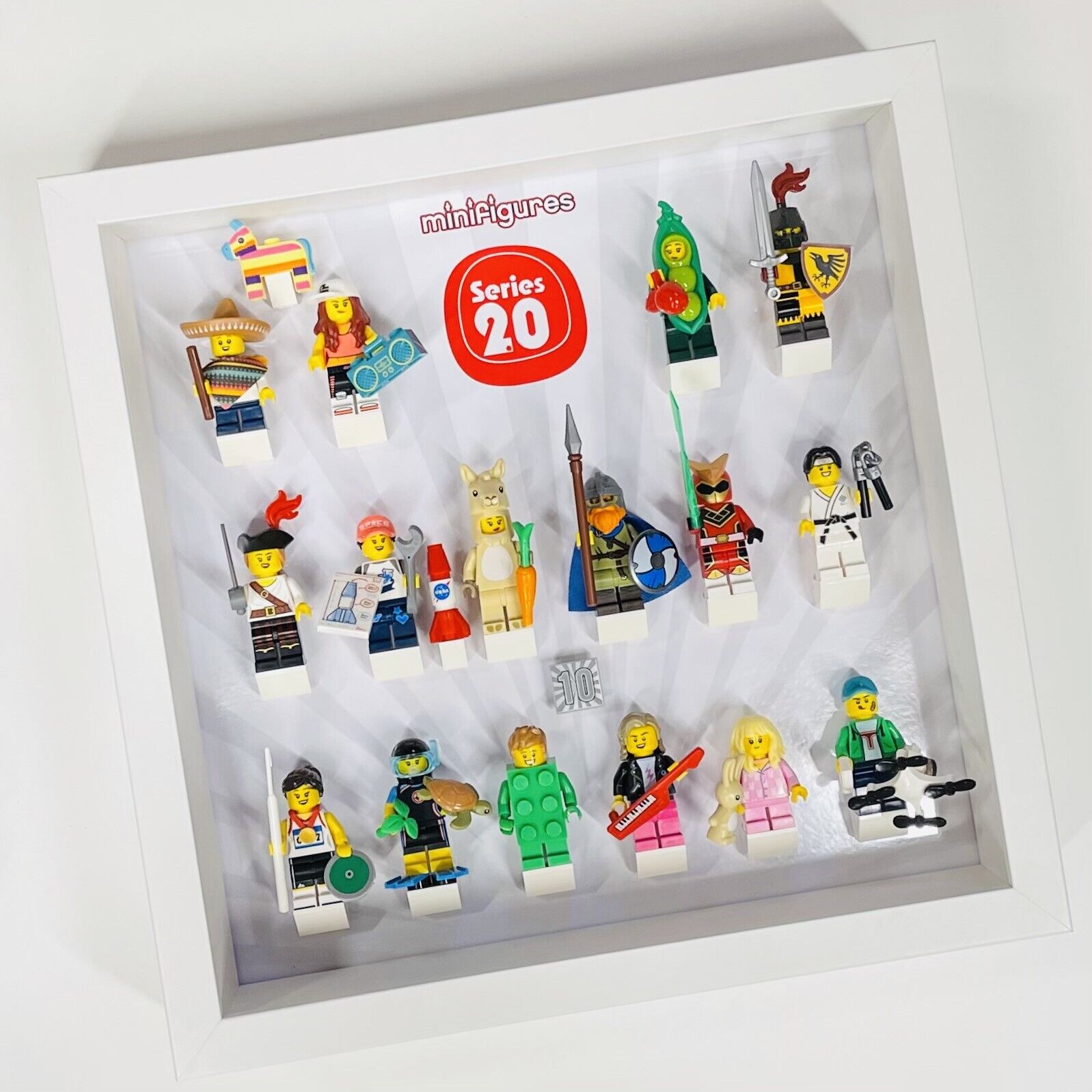 Display case Frame for Lego Series 20 71027 minifigures 10 years figures 27cm