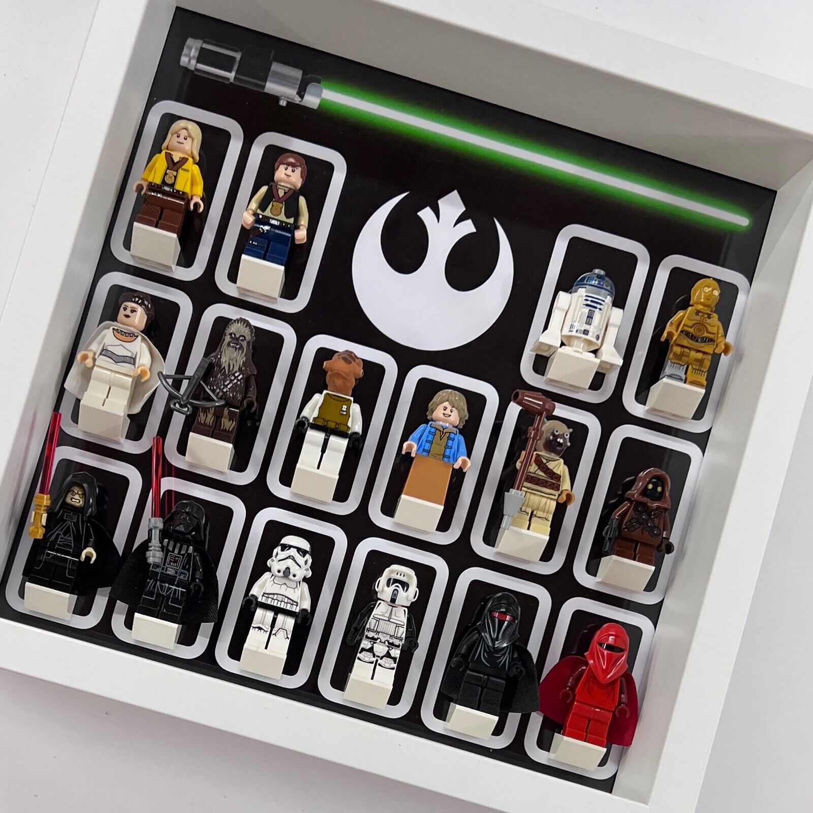 Display Frame for Lego ® Star Wars Rebel Alliance minifigures figures 27cm