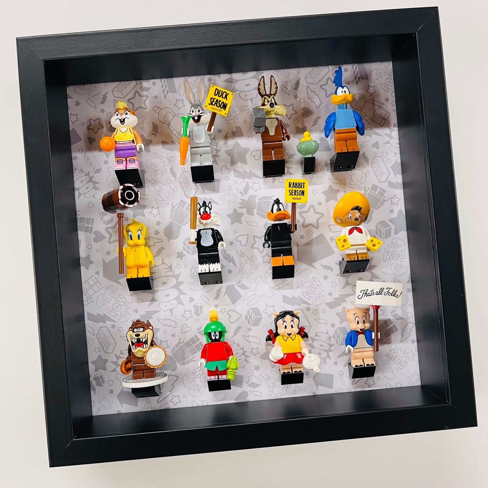 Display Frame case for Lego ® Looney Tunes minifigures 71030 27cm