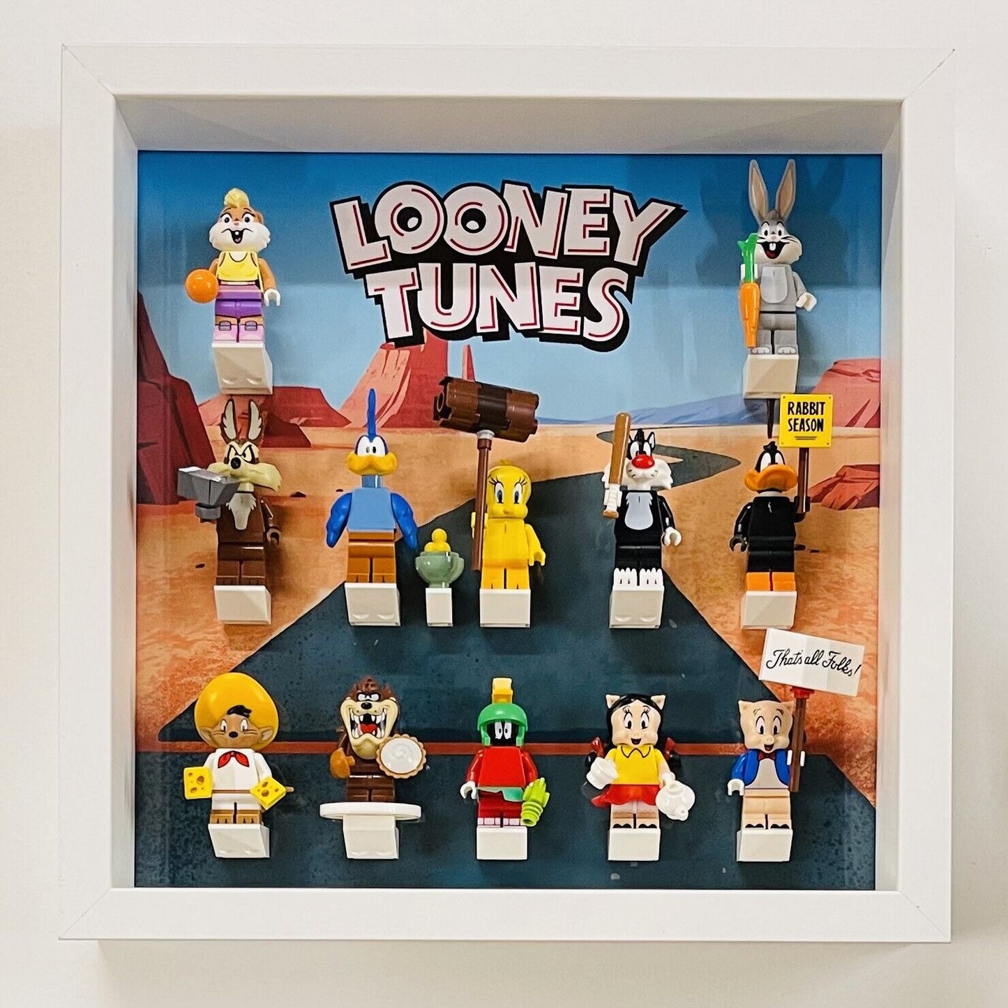 Display Frame case for Lego ® Looney Tunes minifigures figures 71030 27cm