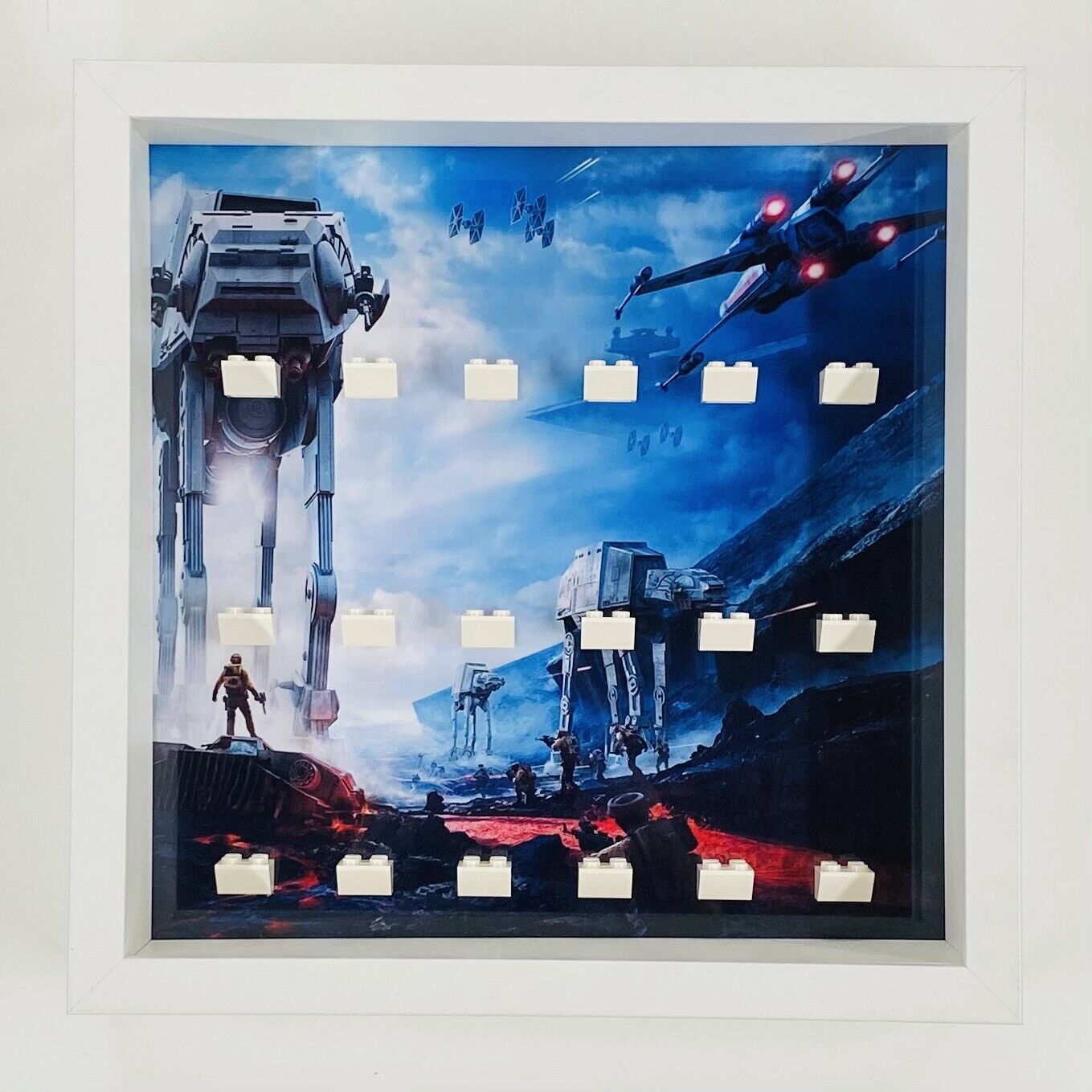 Display Frame case for Lego ® Star Wars AT AT  figures minifigures 27cm