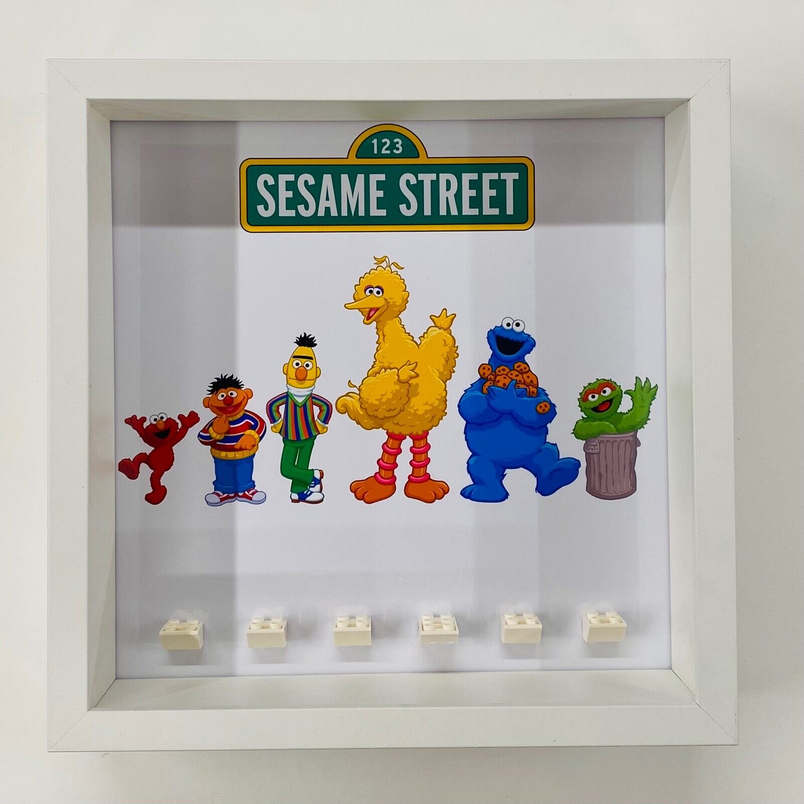 Display Frame for Lego ® Ideas 123 Sesame Street minifigures 21324 figures 27cm