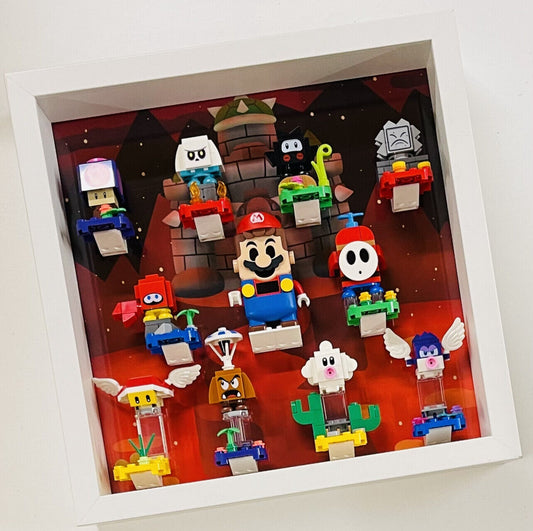 Display Frame Case for Lego ® Super Mario Series 2 minifigures 71386 27cm