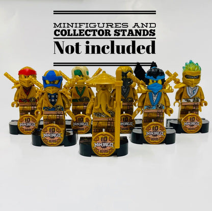 Display Frame for ® Lego Ninjago 10th Anniversary minifigures figures 27cm