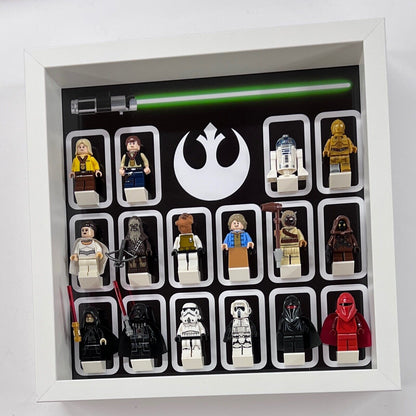 Display Frame for Lego ® Star Wars Rebel Alliance minifigures figures 27cm