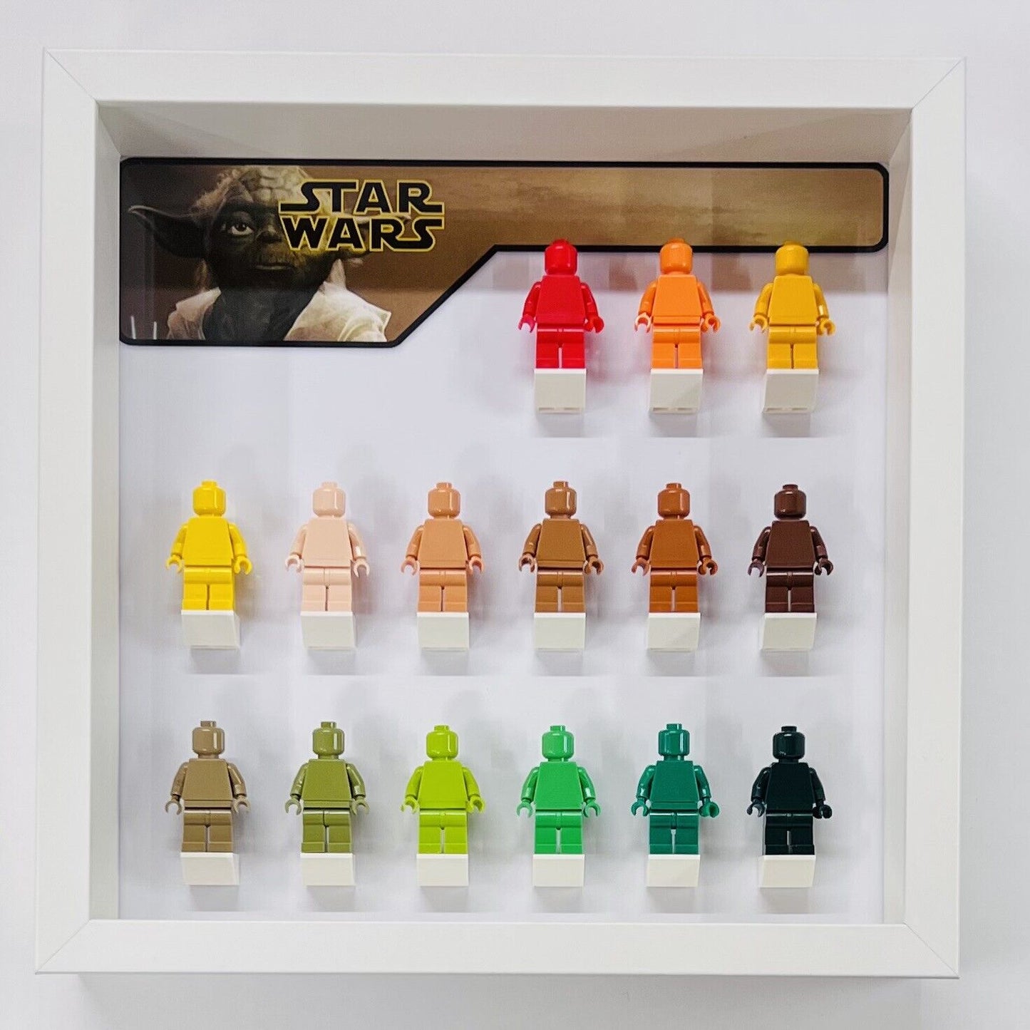 Display Frame case for Lego ® Star Wars Yoda classic general minifigures 27cm