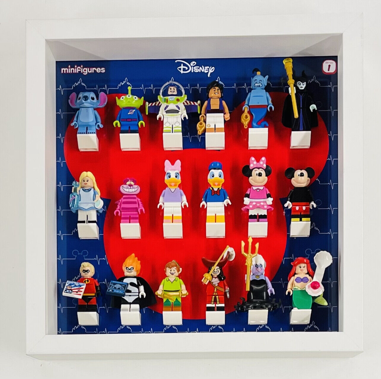 Display Frame for Lego ® Disney Series 1 minifigures 71012 figures 27cm