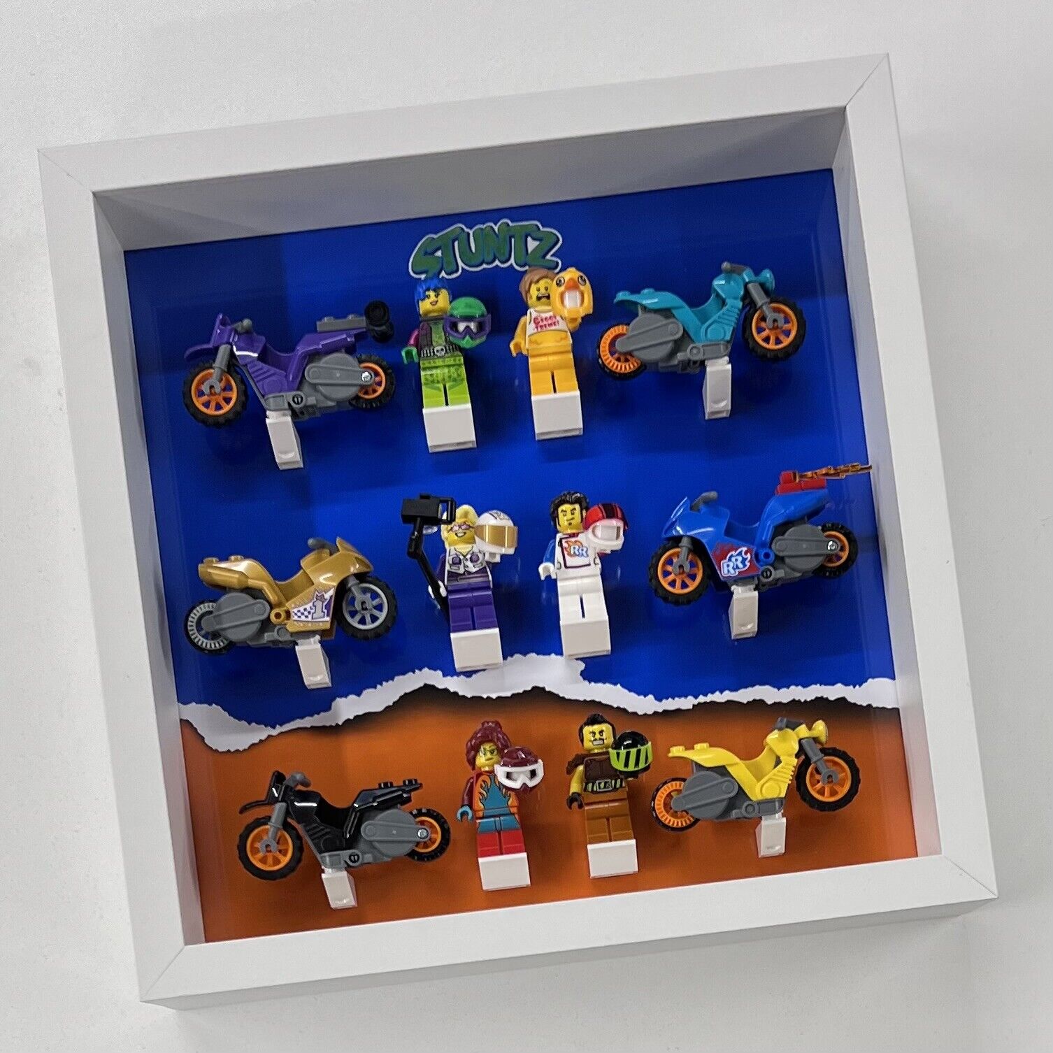 Display case Frame for Lego ® City Stuntz minifigures figures 27cm