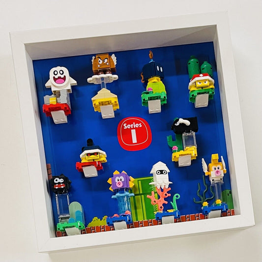 Display case Frame for Lego ® Super Mario Series 1 minifigures 27cm