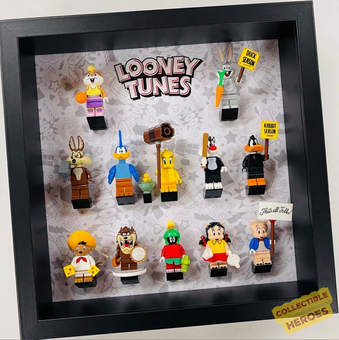 Display Frame for Lego ® Looney Tunes minifigures 71030 27cm