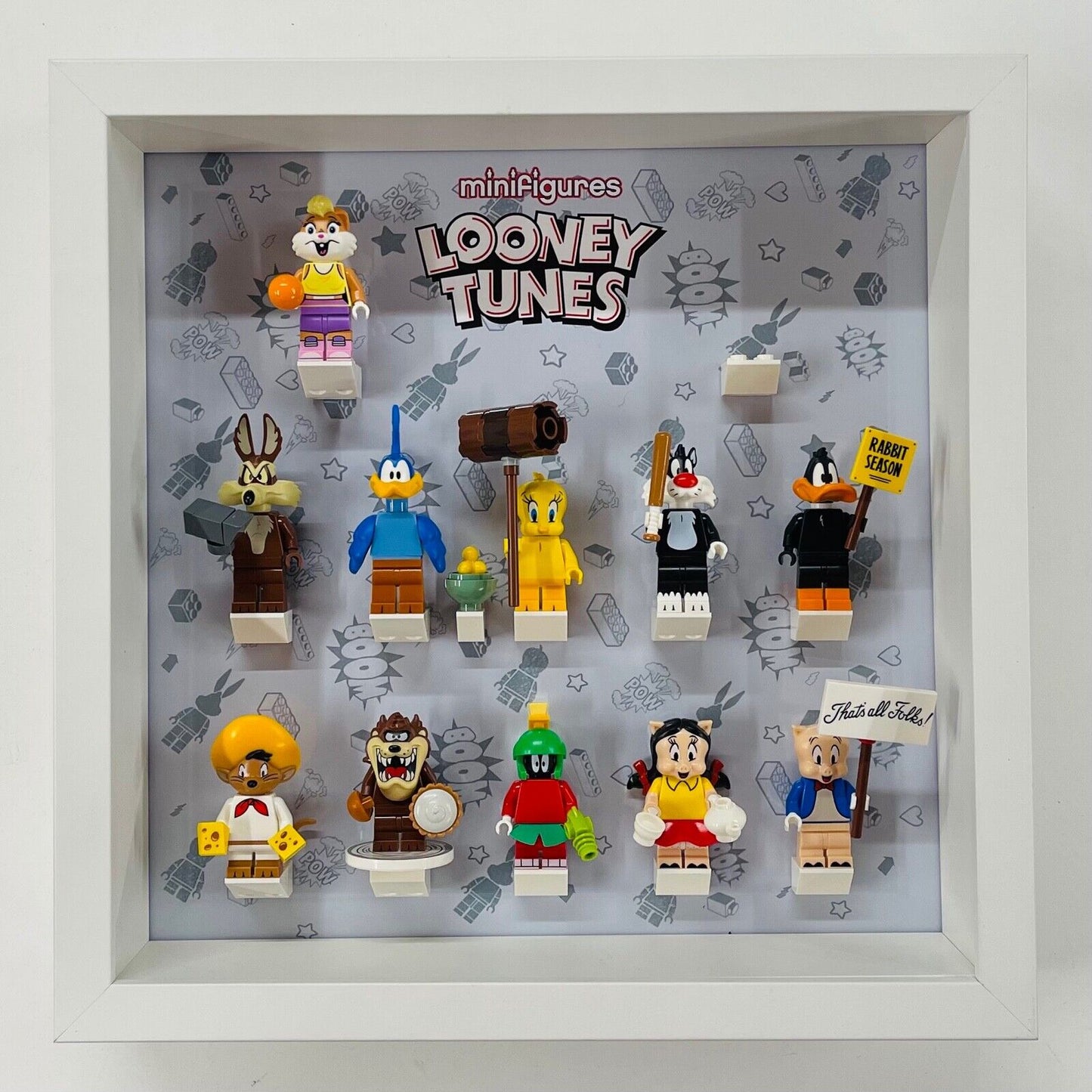 Display Frame case for Lego ® Looney Tunes minifigures 71030 27cm