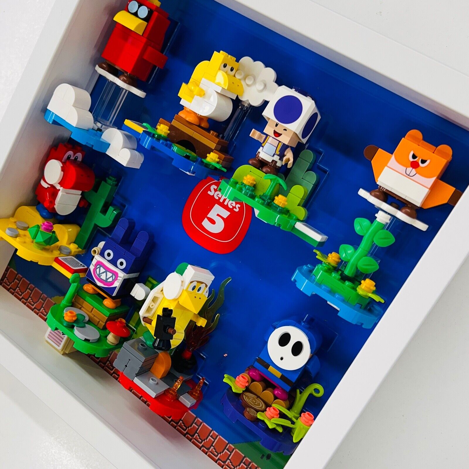 Display Frame Case for Lego ® Super Mario Series 5 minifigures 71410 27cm