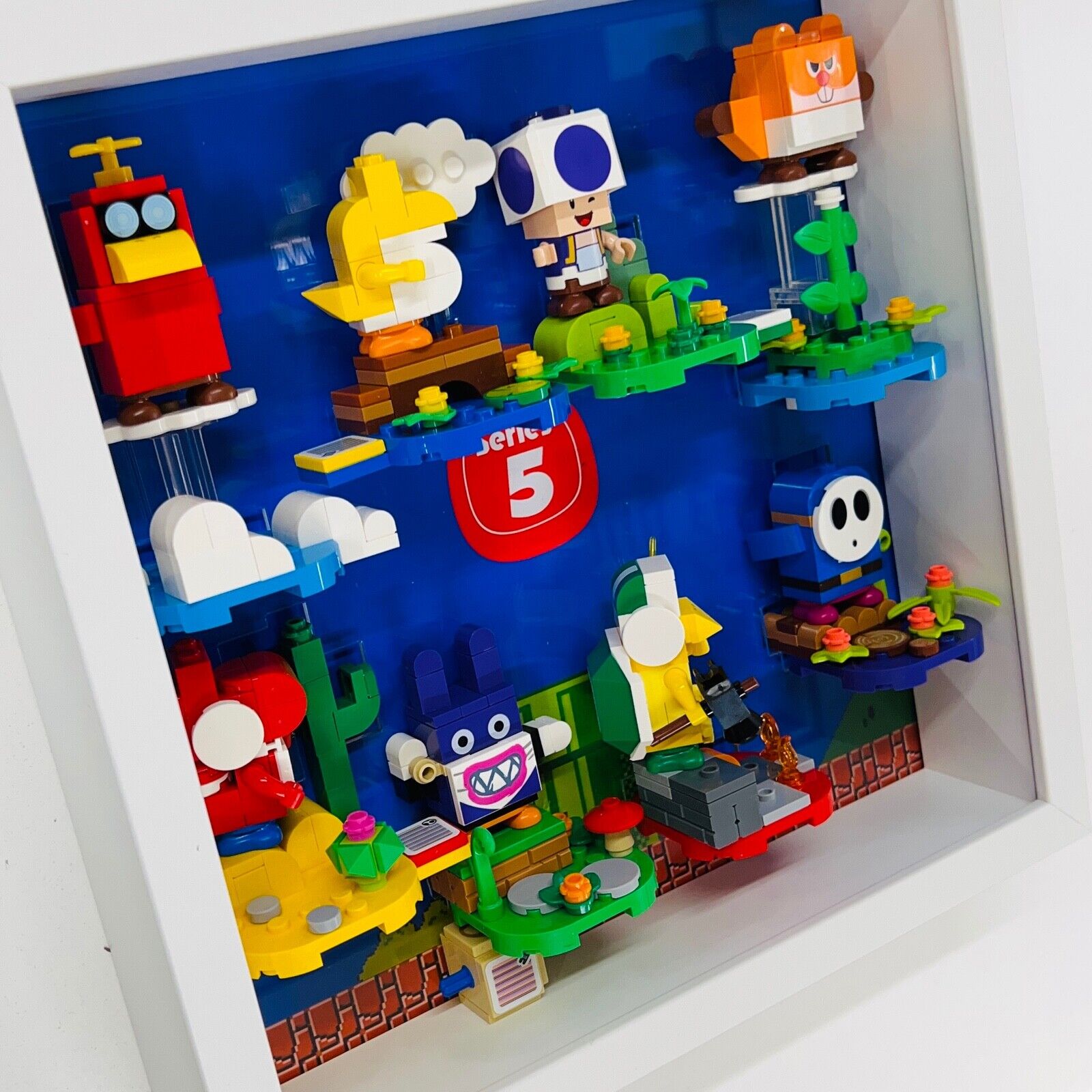 Display Frame Case for Lego ® Super Mario Series 5 minifigures 71410 27cm