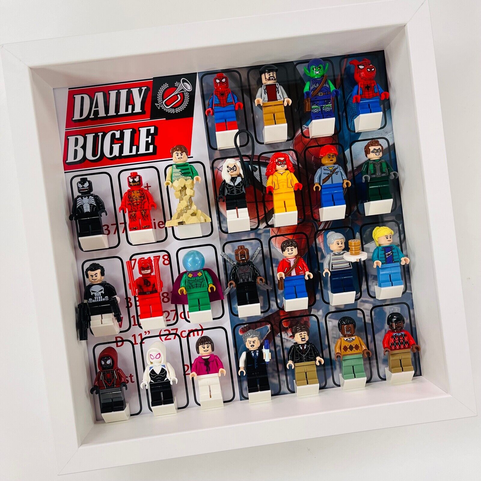 Display Frame for Lego Spiderman Daily Bugle minifigures 76178 27cm case