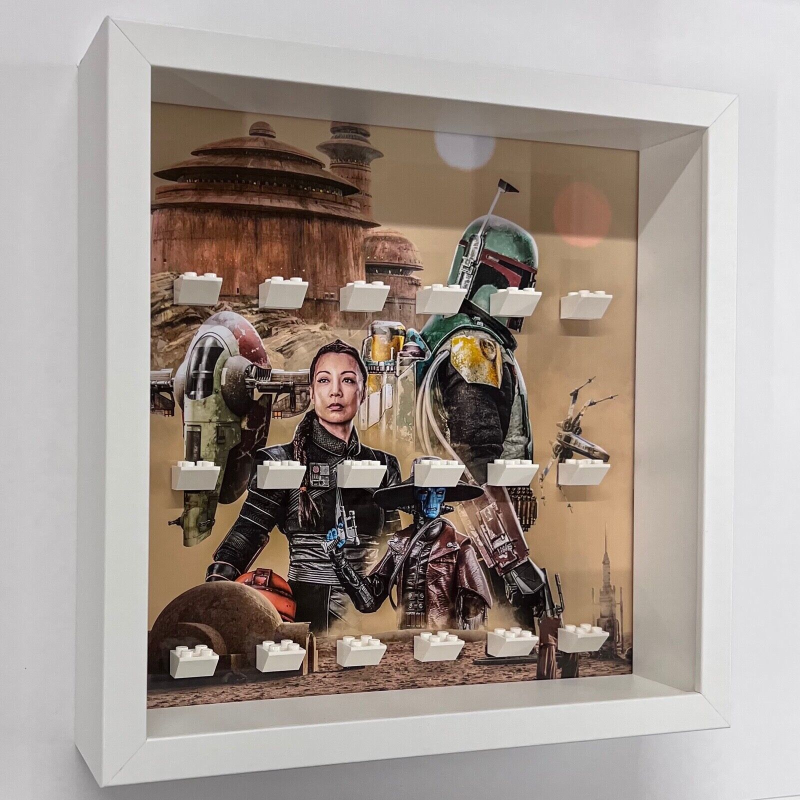 Display Frame for Lego ® Star Wars Mandalorian Boba Fett minifigures figure 27cm