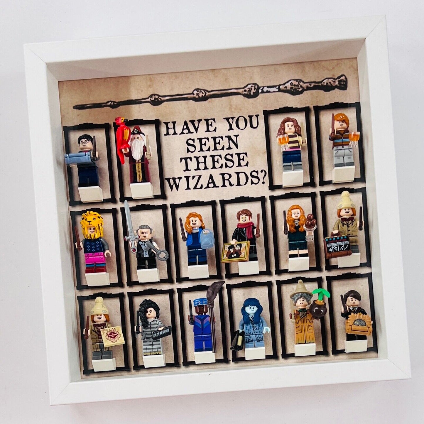 Display Frame for Lego ® Harry Potter Series 2 minifigures 71028 figures 27cm