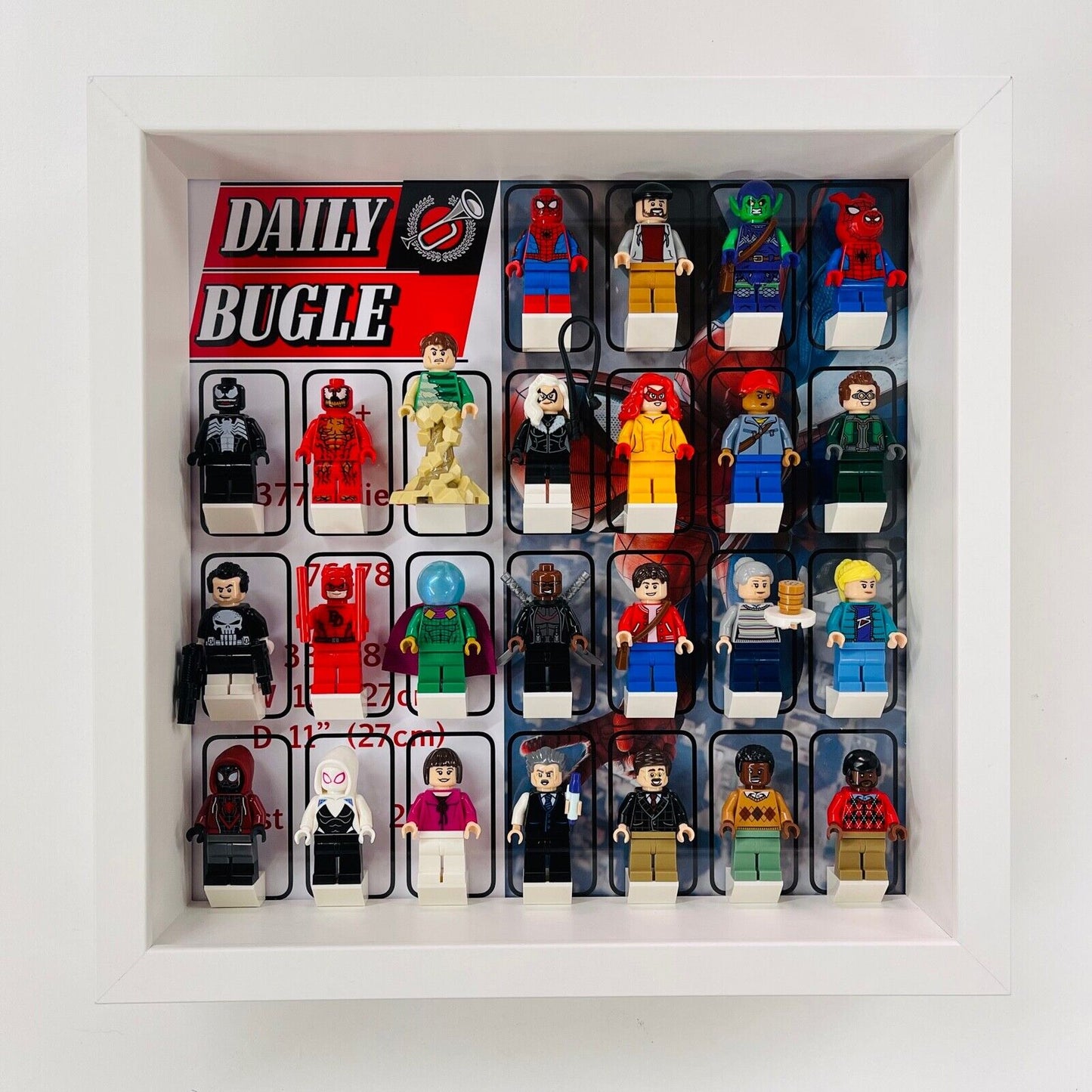 Display Frame for Lego Spiderman Daily Bugle minifigures 76178 27cm case