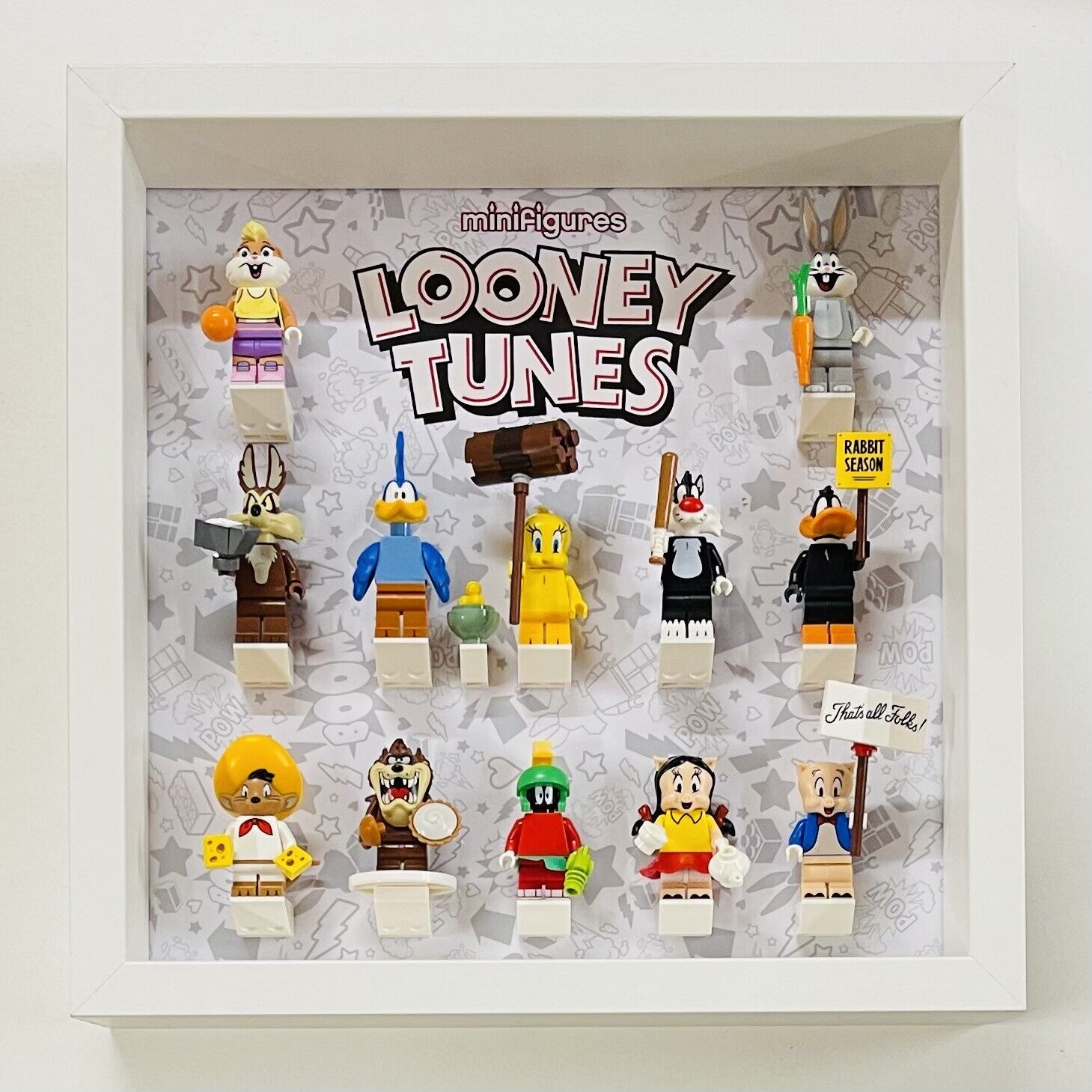 Display Frame case for Lego ® Looney Tunes minifigures 71030 27cm