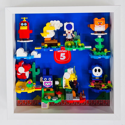 Display Frame Case for Lego ® Super Mario Series 5 minifigures 71410 27cm