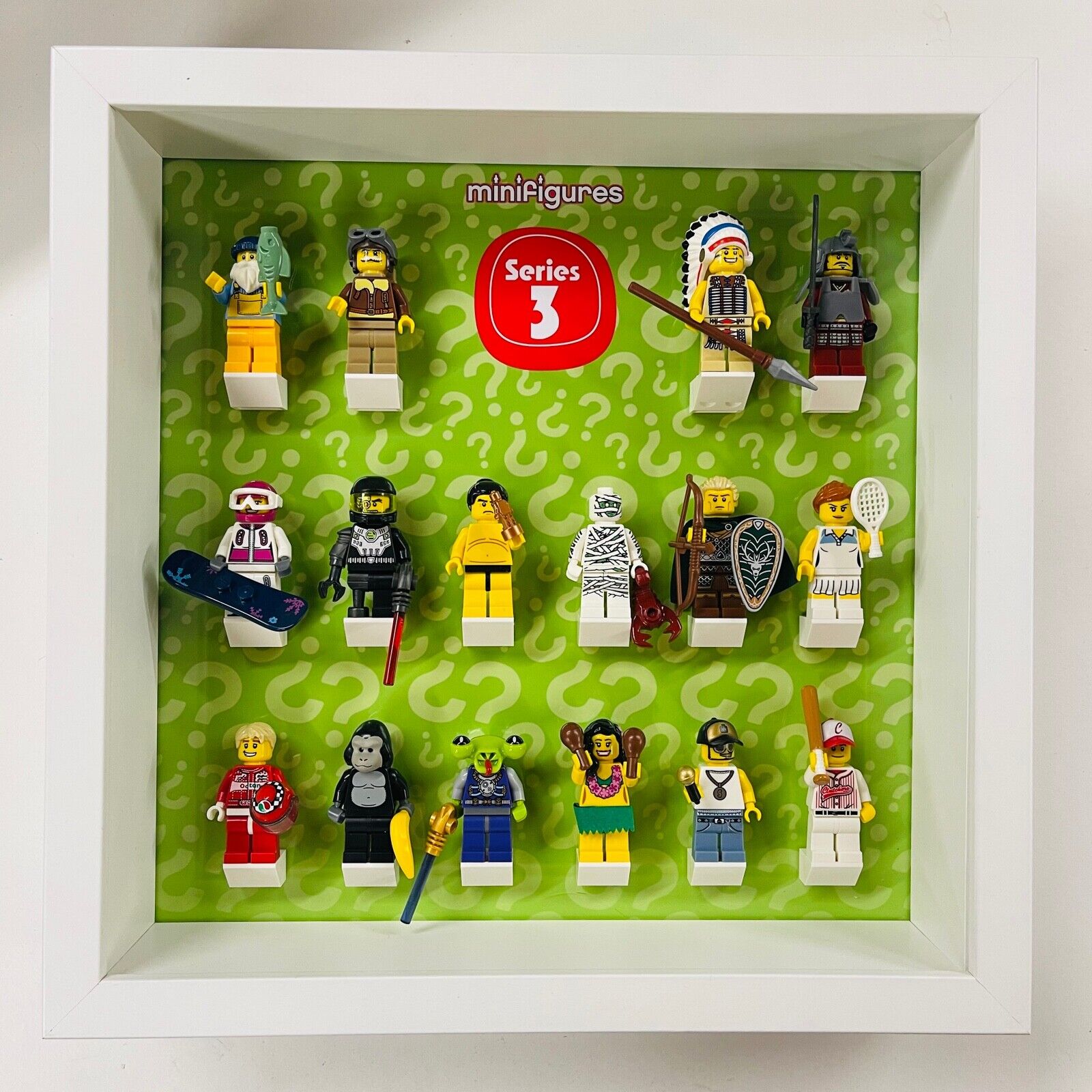 Display Frame For Lego Series 3 Minifigures 8803 No Figures 27cm