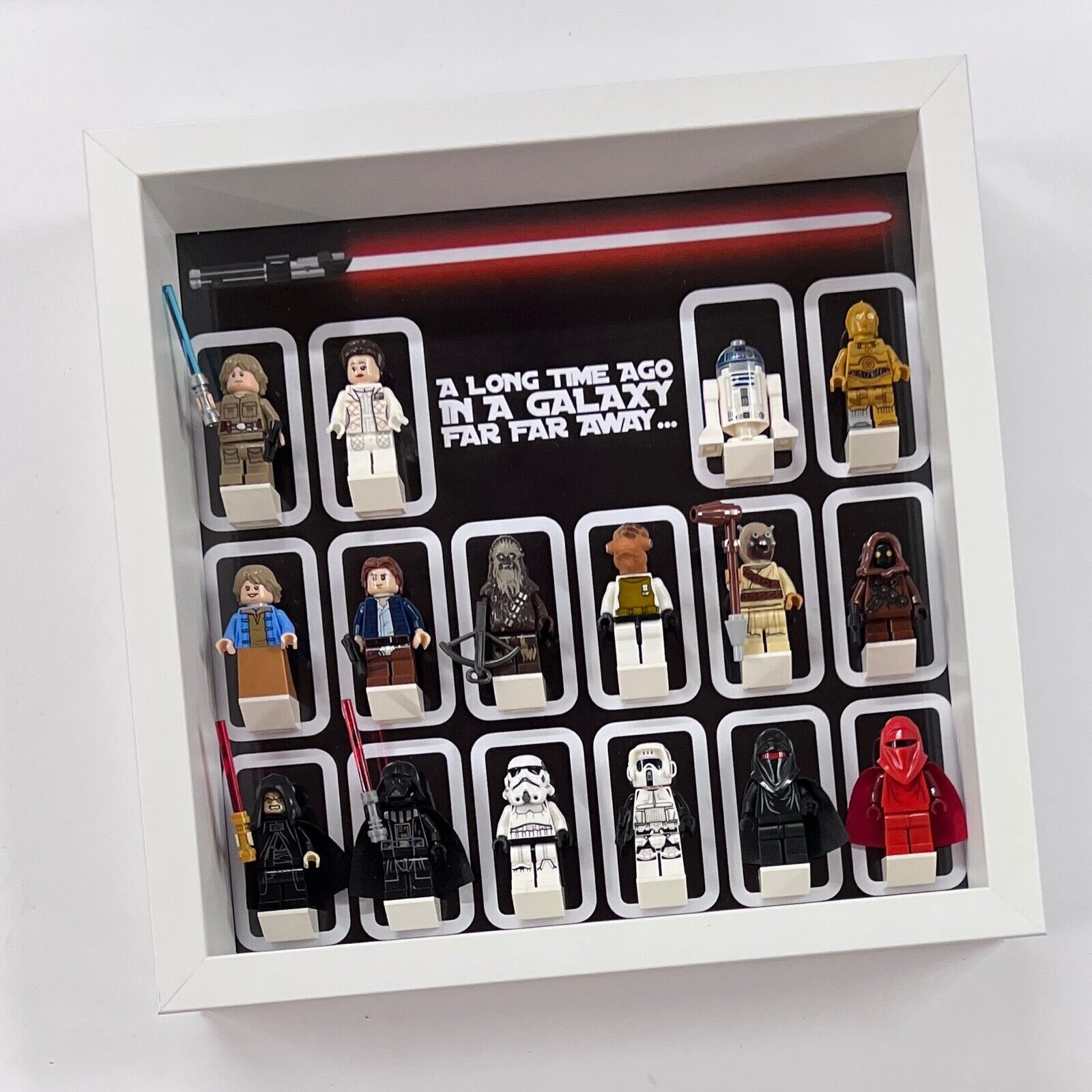 Display Frame for Lego ® Star Wars Logo minifigures figures 27cm