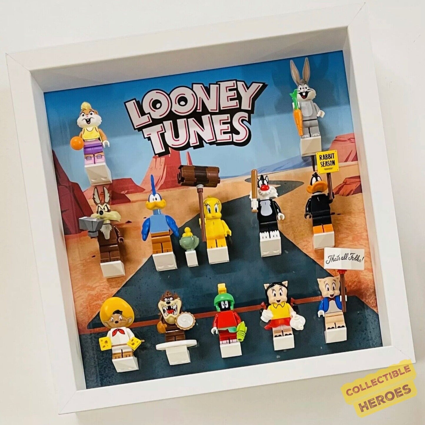 Display Frame case for Lego ® Looney Tunes minifigures figures 71030 27cm