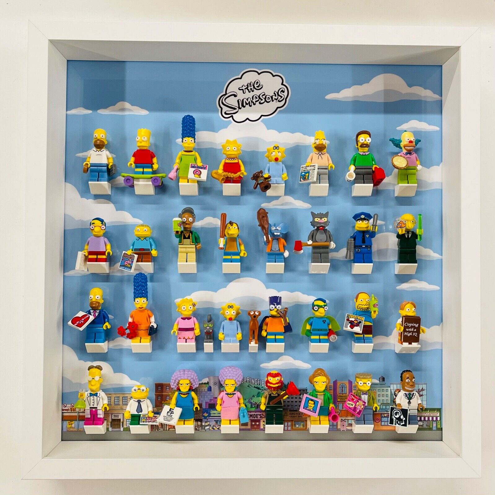 Large Display Frame case For Lego ® The Simpsons Series 1 & 2 Minifigures 37cm