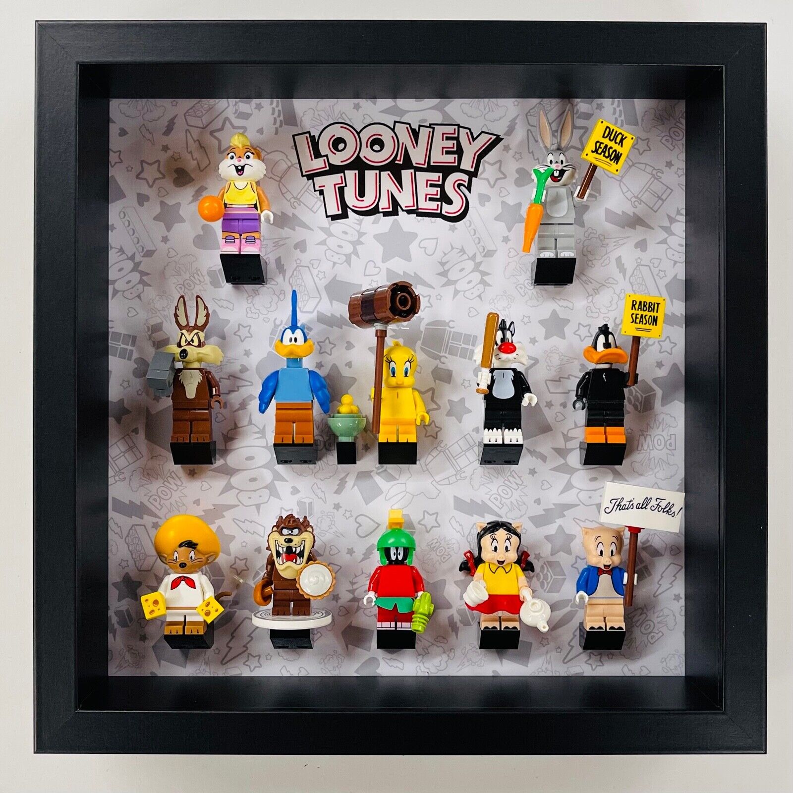 Display Frame for Lego ® Looney Tunes minifigures 71030 27cm