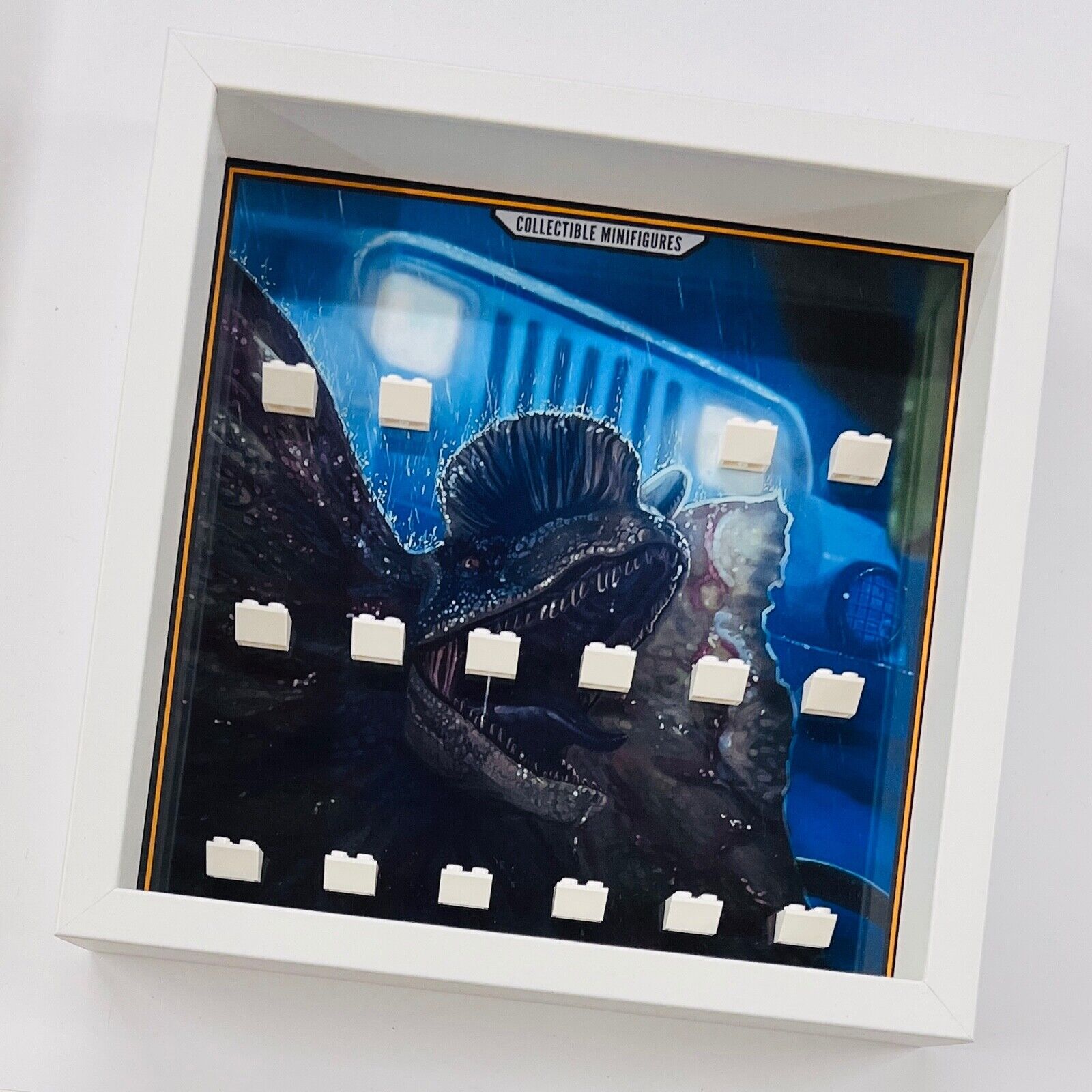 Display Frame case for Lego ® Jurassic Park World minifigures 27cm