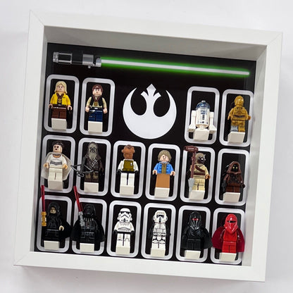 Display Frame for Lego ® Star Wars Rebel Alliance minifigures figures 27cm