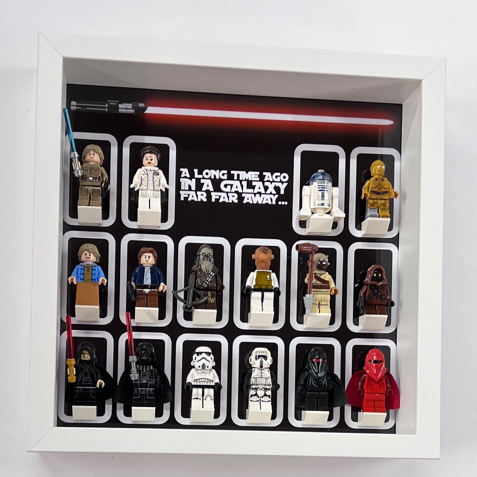 Display Frame for Lego ® Star Wars Logo minifigures figures 27cm