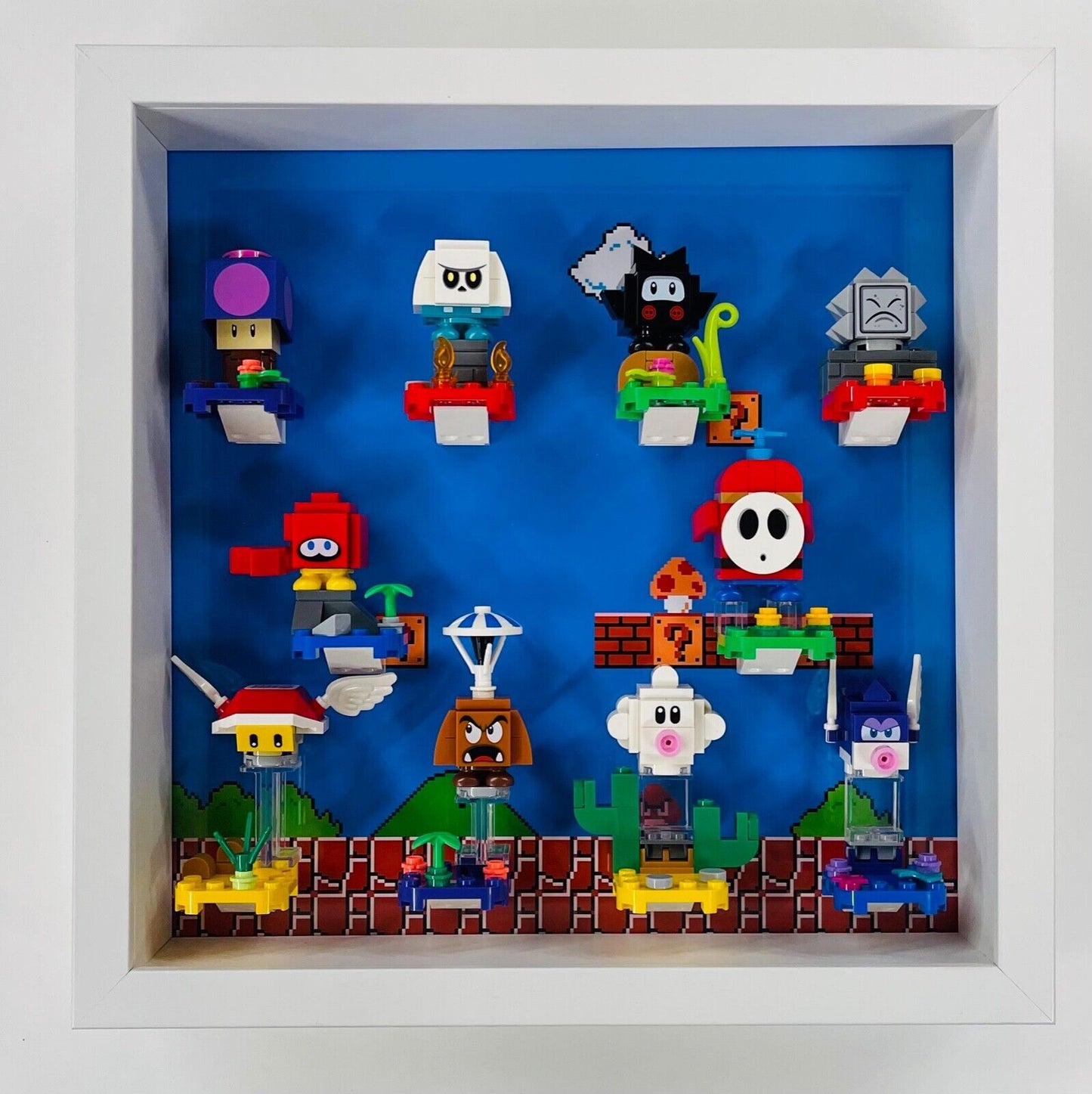 Display Frame Case for Lego ® Super Mario Series 2 minifigures 71386 27cm