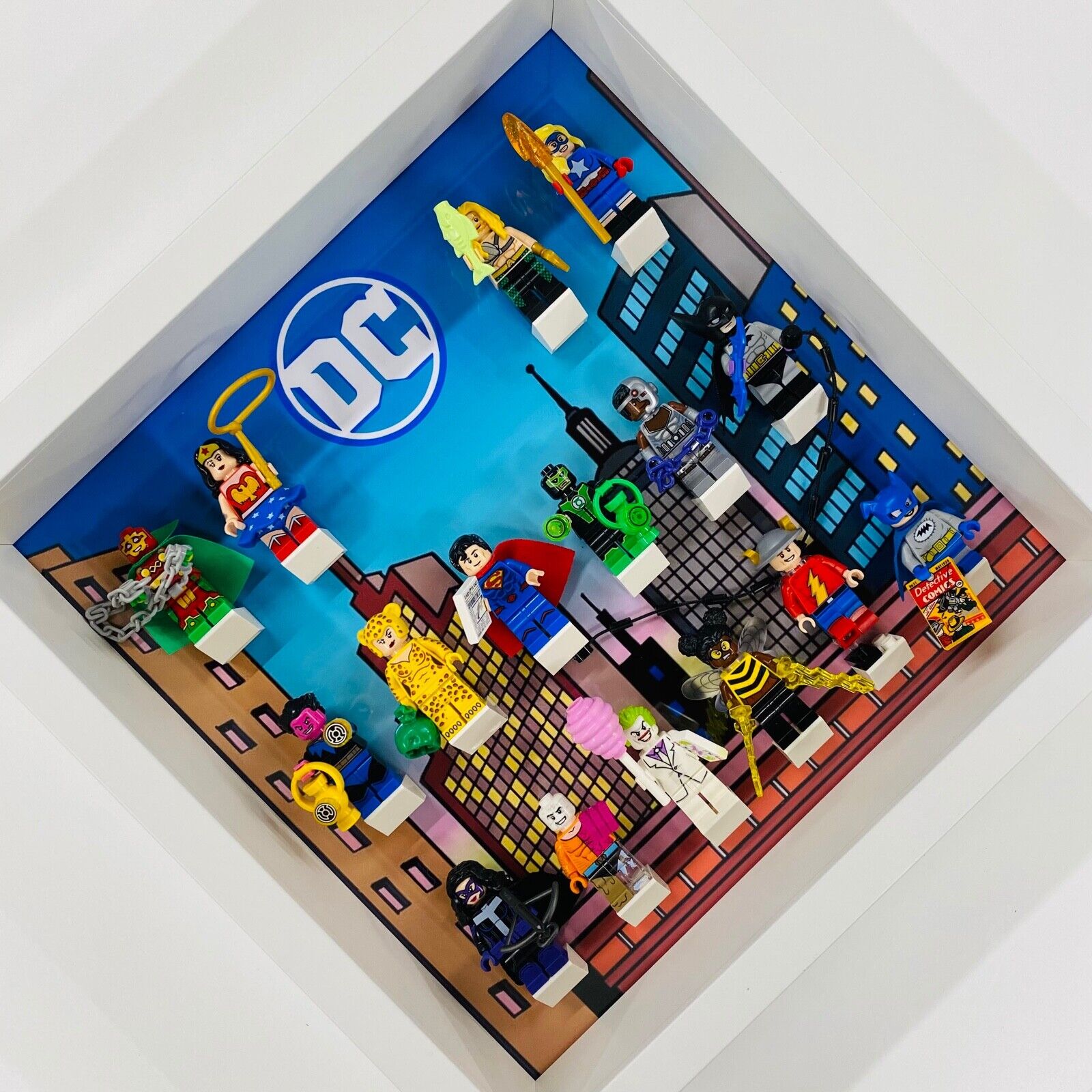 Display Frame for Lego ® Comics Series minifigures figures 71026 27cm case