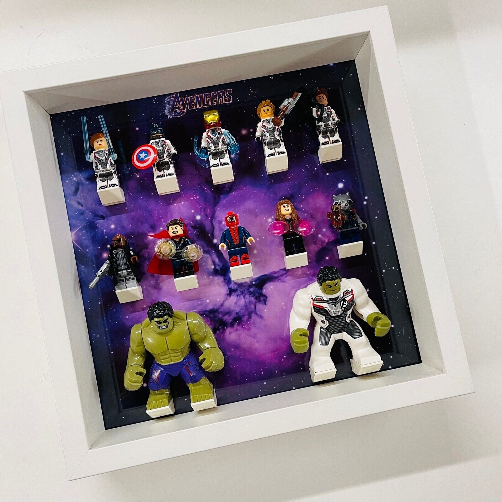 Display case Frame for Lego ® Marvel Avengers minifigures 27cm