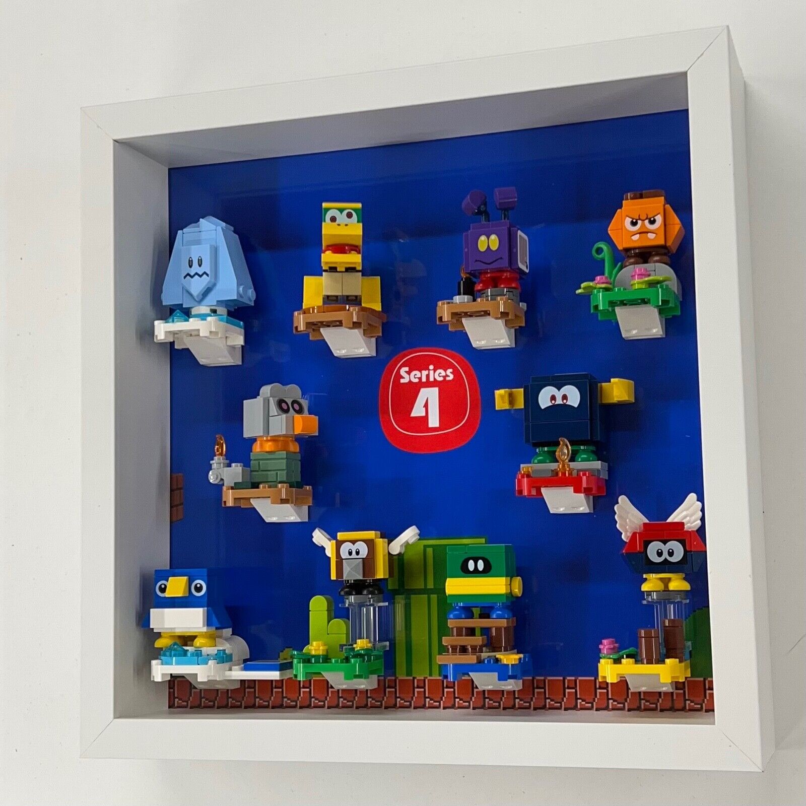 Display Frame Case for Lego ® Super Mario Series 4 minifigures 71402 27cm