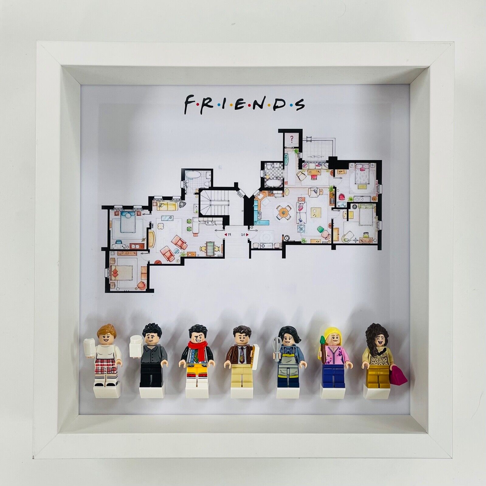 Display case Frame for Lego ® Friends Apartment minifigures 10292 27cm