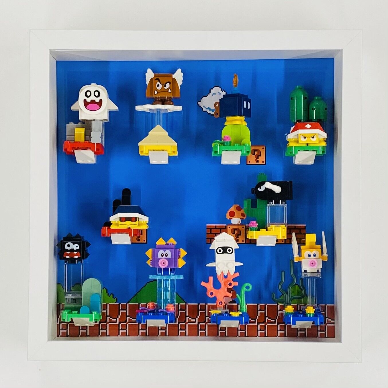 Display case Frame for Lego ® Super Mario Series 1 minifigures 27cm