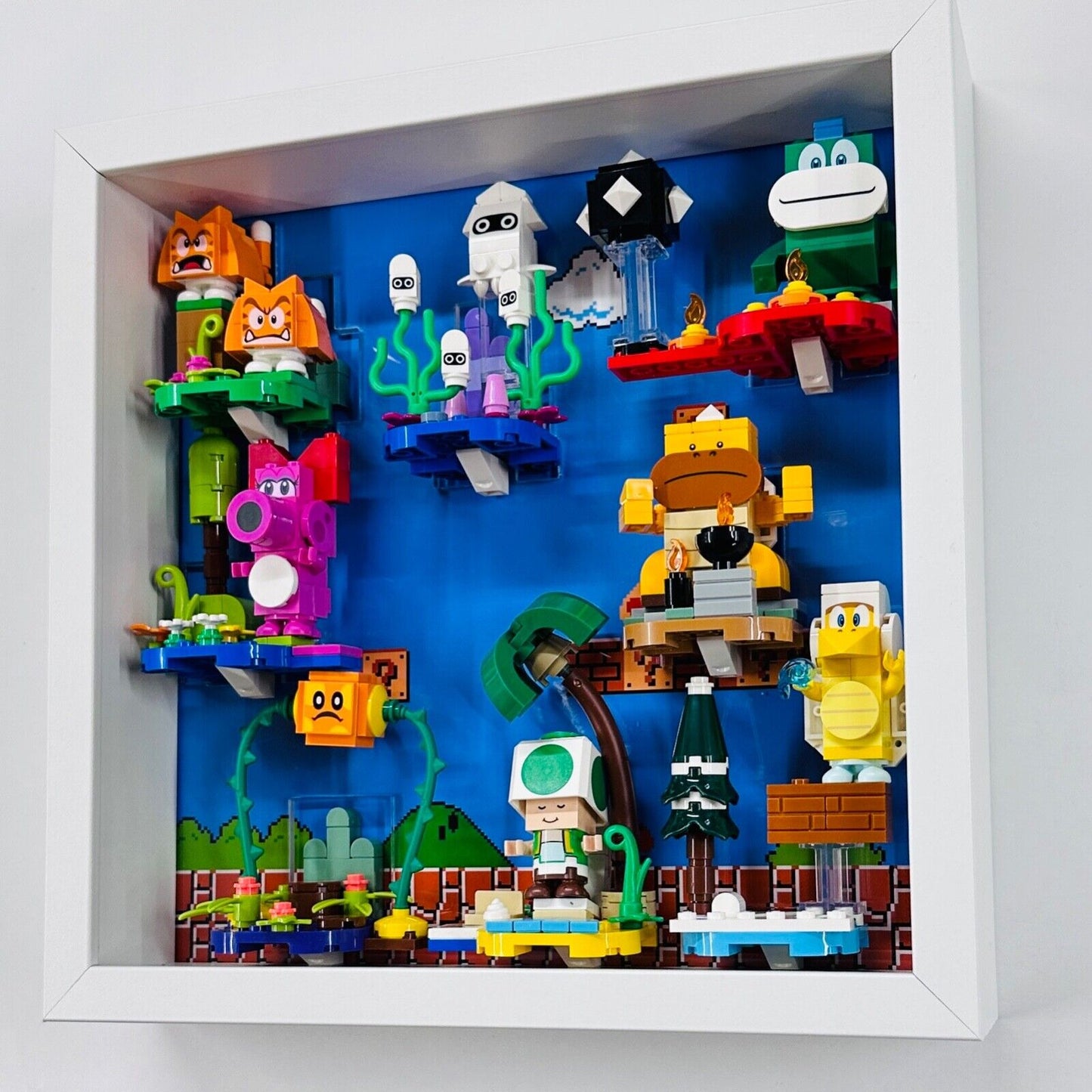 Display Frame Case for Lego ® Super Mario Series 6 minifigures 71413 27cm