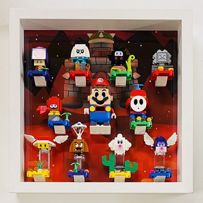 Display Frame Case for Lego ® Super Mario Series 2 minifigures 71386 27cm