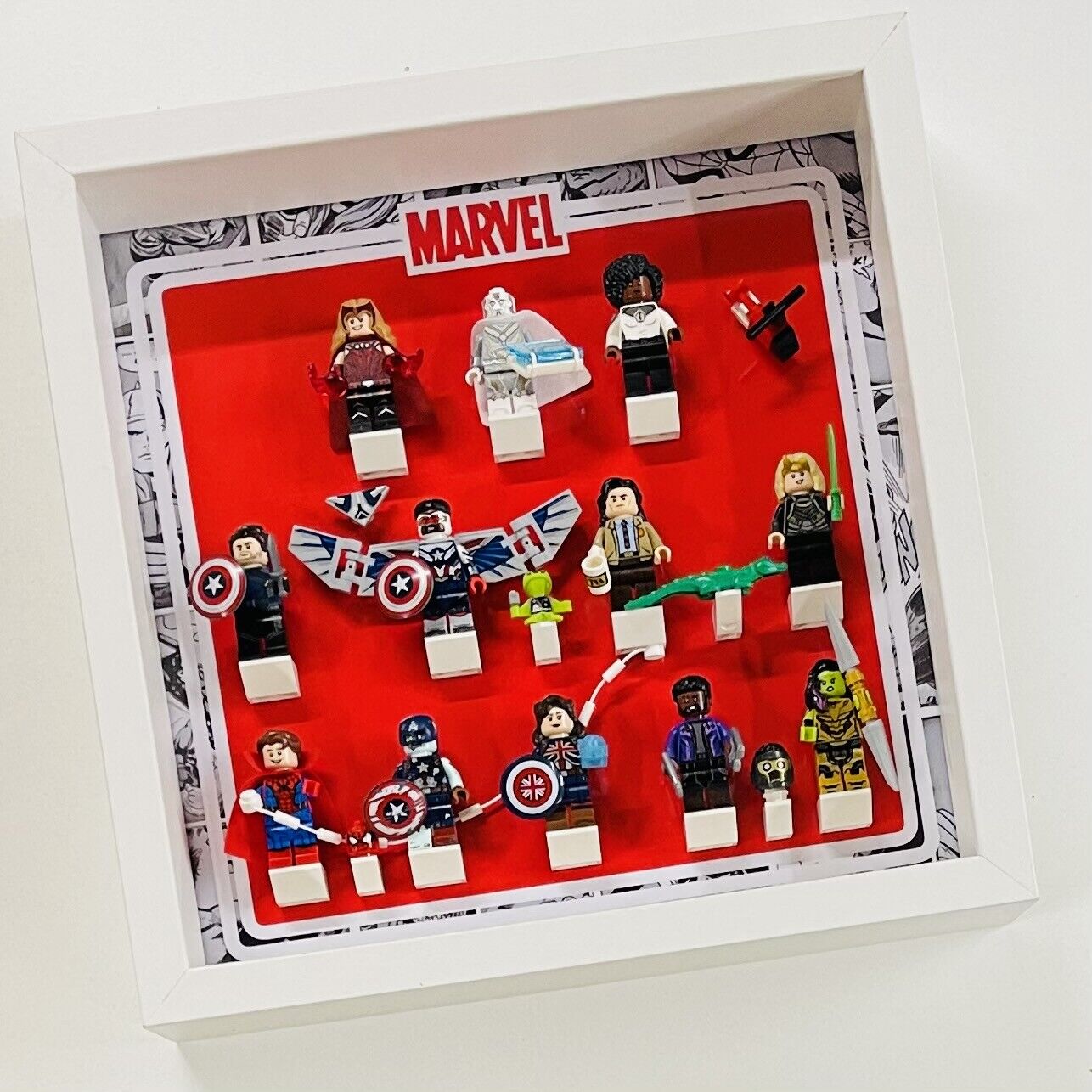 Display Frame for Lego ® Marvel Studios Series 71031 figures minifigures 27cm