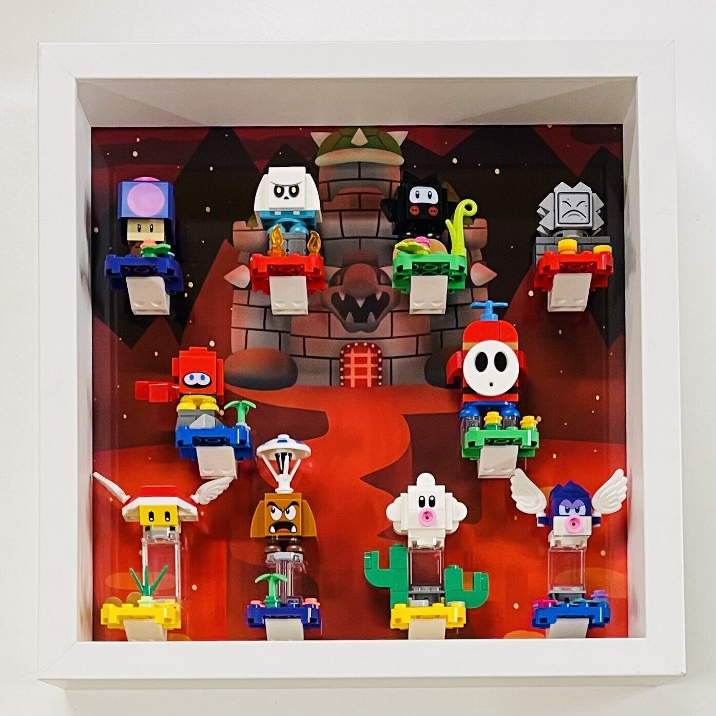 Display Frame Case for Lego ® Super Mario Series 2 minifigures 71386 27cm