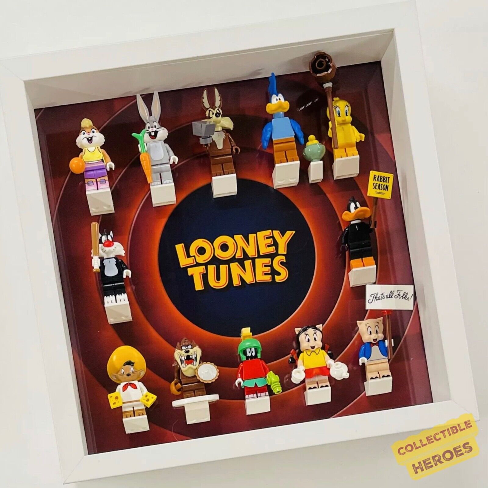 Display Frame case for Lego ® Looney Tunes minifigures 71030 27cm