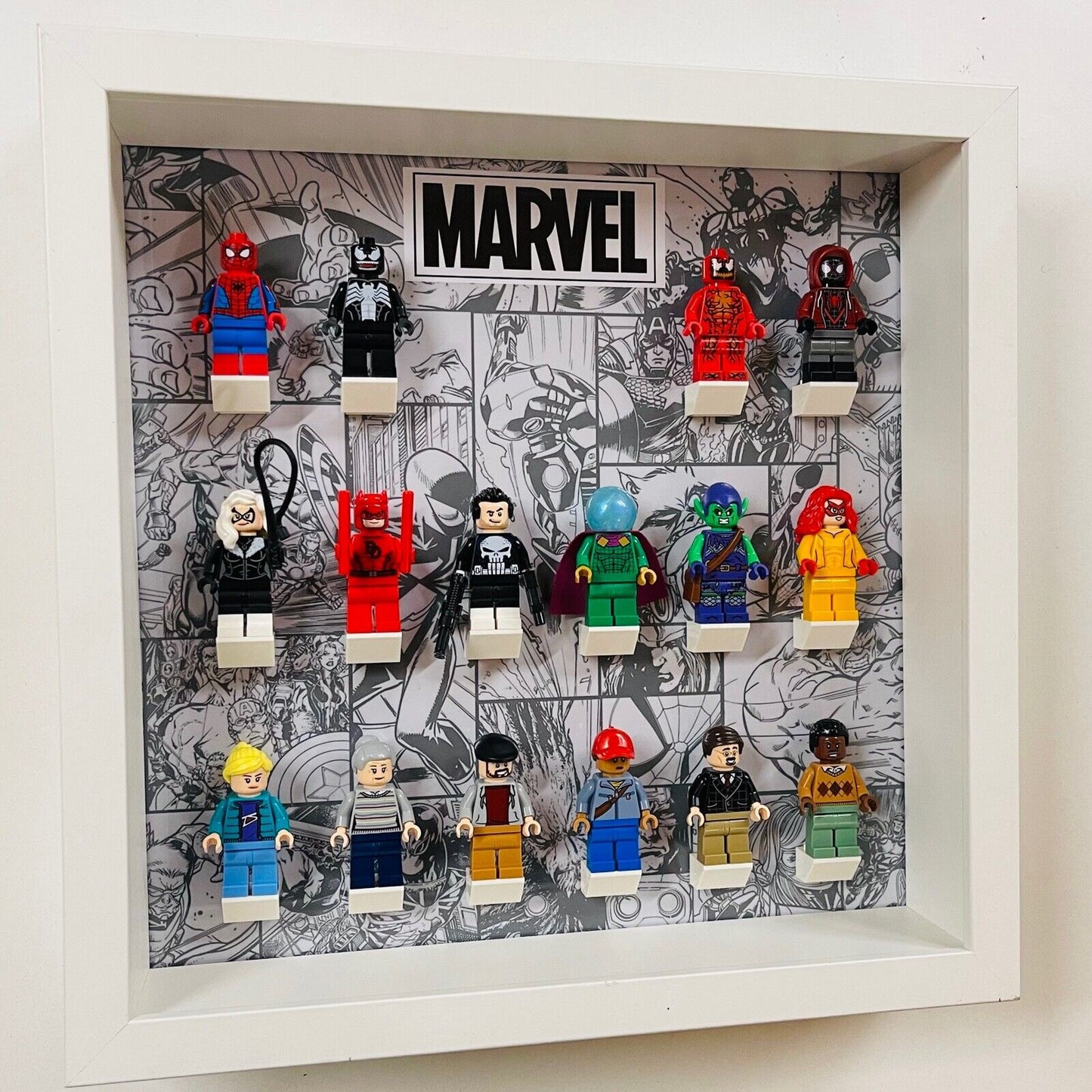 Display Frame for Lego ® Marvel general minifigures 27cm case